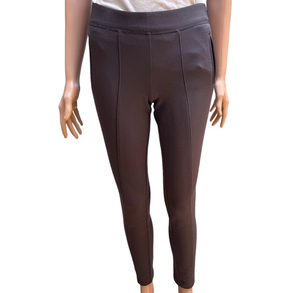 Express Dark Brown Polyester Blend Leggings Size 0 - Picture 1 of 9